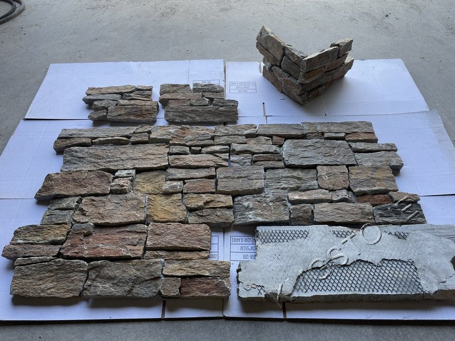 Hệ thống Đá nhân tạo Realstone Ledgestone ngoại thất kiểu Fieldstone với khả năng chống xói mòn axit