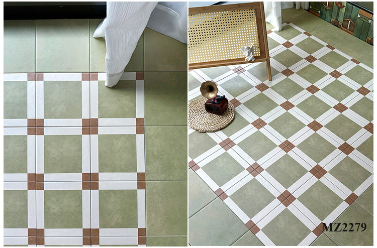 Gạch lát sàn sứ tráng men chống trượt trong nhà 200x200 hoa văn hoa màu đỏ