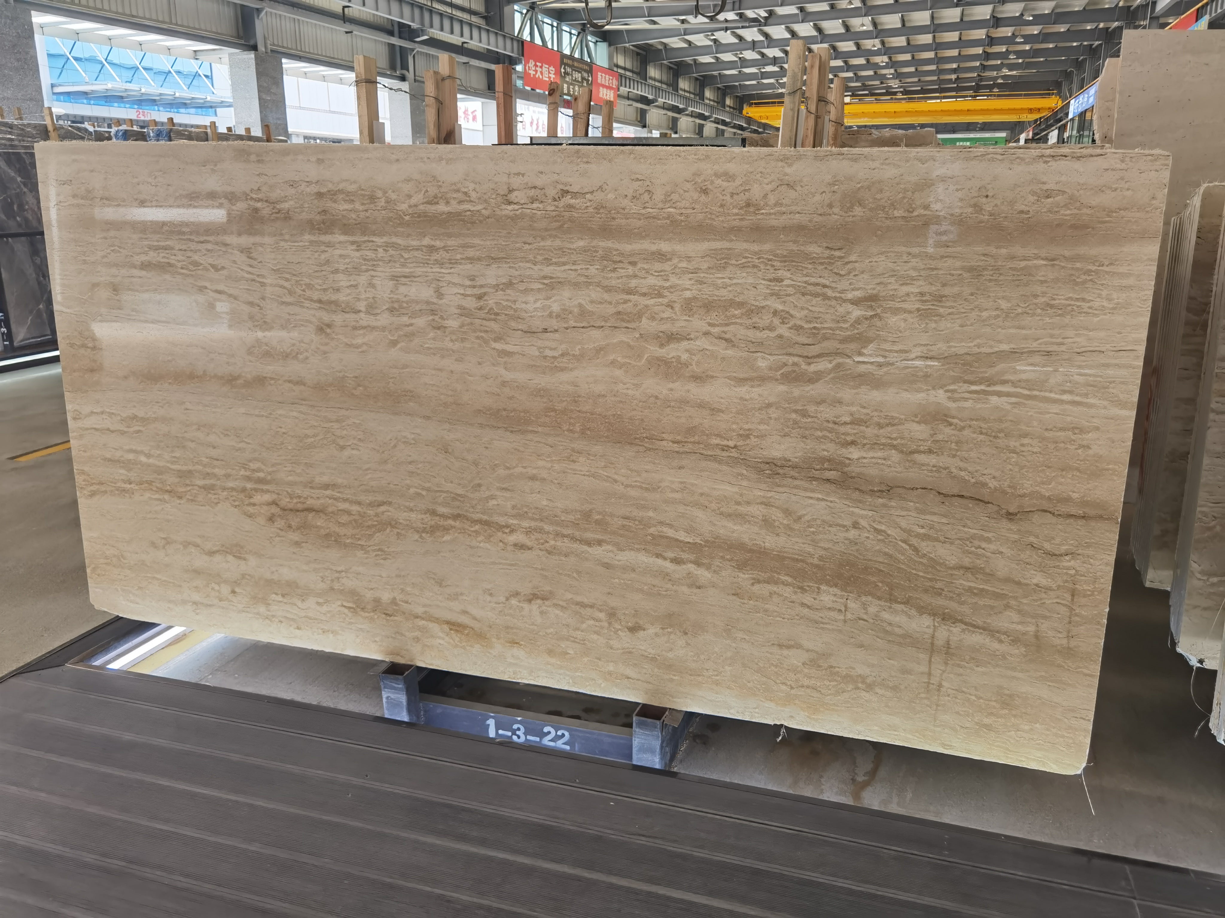 Đá vôi màu be lát sàn, tấm đá Travertine ốp tường