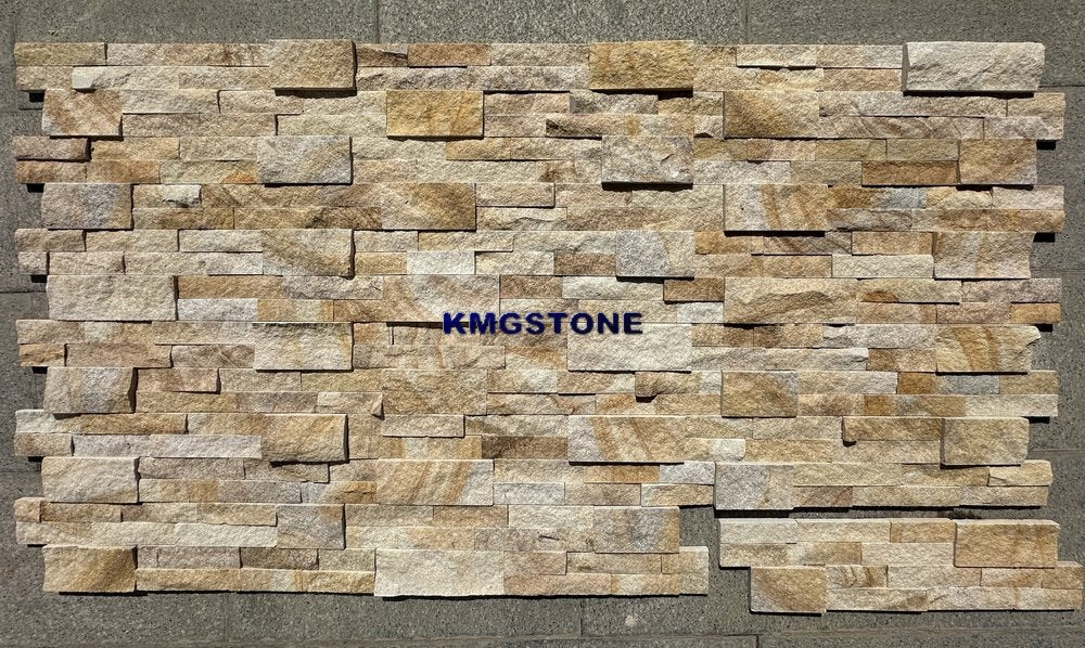 Gạch Ốp Tường Đá Phiến Trang Trí Tự Nhiên Ghép Nối Ngoài Trời Hiện Đại Màu Vàng Chanh Dễ Lắp Đặt Dùng Cho Khách Sạn & Biệt Thự - Hàng Mới Về