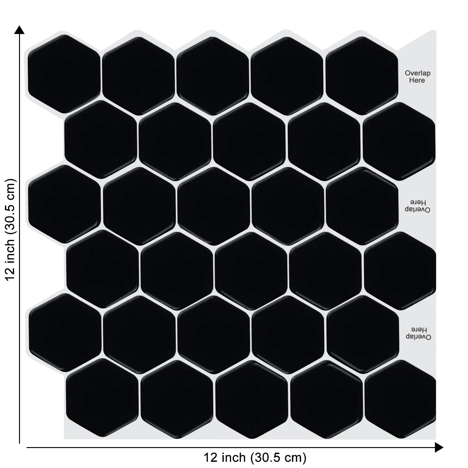 Dán Tường Backsplash 3D Metro Hiện Đại 12x12 Inch Tự Dính