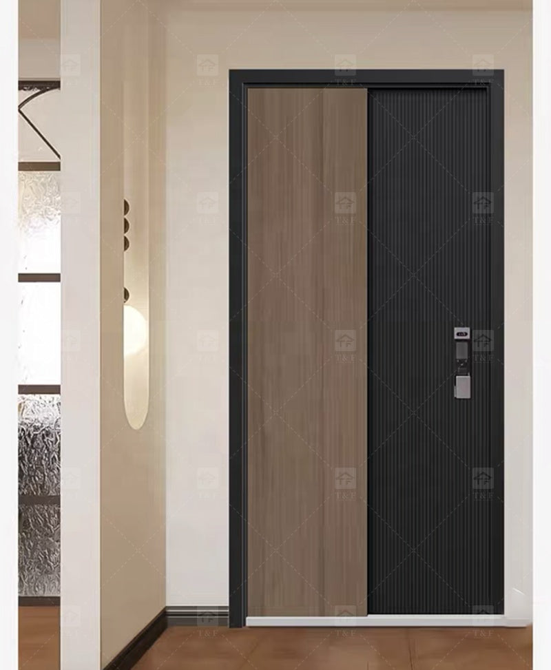 Cửa An Toàn Chính Lối Vào Bên Ngoài Thiết Kế Hiện Đại Cao Cấp Tùy Chỉnh Bán Chạy Trang Trí Thời Trang Dùng Ngoài Trời