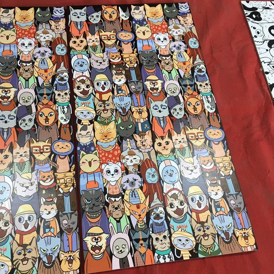 Gạch Ốp Tường Lớn Tùy Chỉnh Cho Phòng Tắm Chống Mài Mòn Men Mờ Hình Nền Anime Dễ Thương Thiết Kế Nghệ Thuật Cá Nhân Hóa Cho Khu Vực Khô Ráo