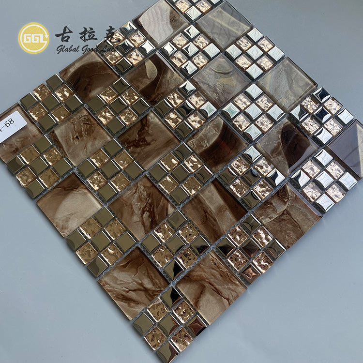 Gạch ốp tường mosaic gương kính pha lê sang trọng và tinh tế dùng để trang trí tường nội thất, phòng và hồ bơi