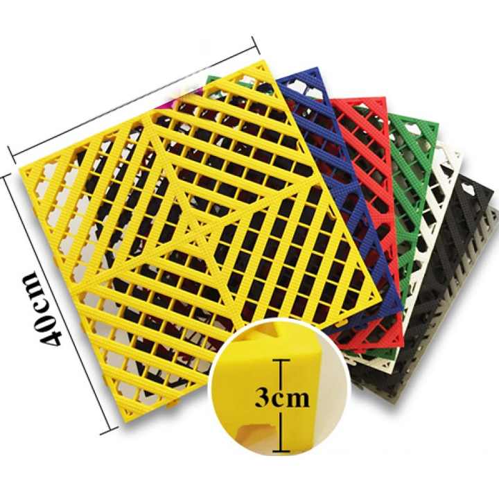 Lưới nối chống trượt chất lượng cao liên kết sàn nhựa PVC PP gạch lát sàn nhà để xe cho phòng rửa xe