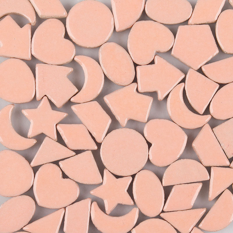 Gạch Mosaic Gốm Sứ Đa Sắc Màu Hỗn Hợp, Nhiều Hình Dạng (Sao, Trăng) Dành Cho Thủ Công Trẻ Em Chủ Đề Mặt Trăng, 100g