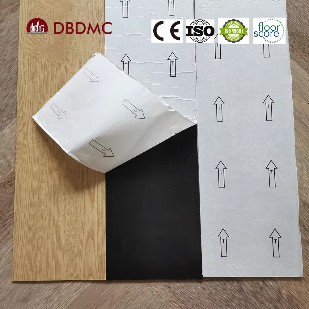 DBDMC 6x36 inch 7x48 inch 2mm 6mm Sàn Vinyl PVC Tự Dán Lớp Giấy Bảo Vệ Lớp Keo
