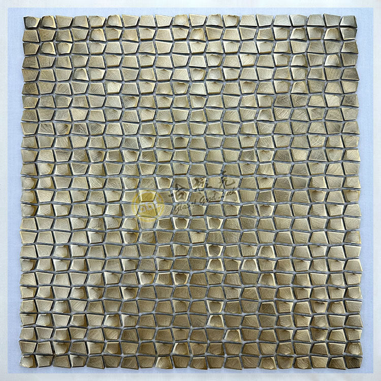 Gạch Mosaic Kim Loại Vuông Bề Mặt Bóng, Thiết Kế Hiện Đại, Chống Nước, Tùy Chọn Màu Sắc Cho Tường Nội Thất Căn Hộ