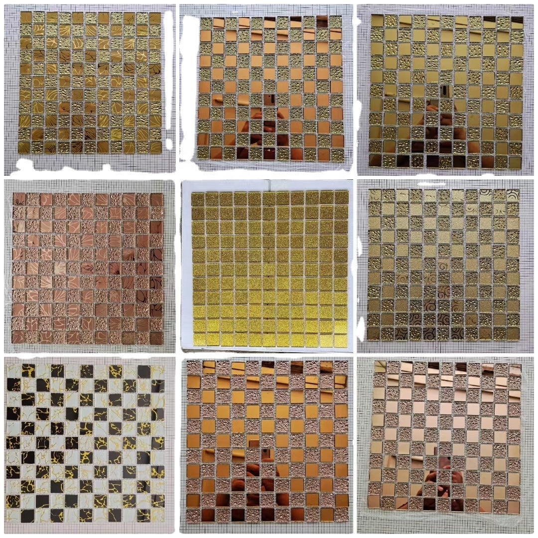 Gạch Kính Mosaic Pha Lê Chất Lượng Cao, Mosaic Thủy Tinh Dùng cho Phòng Tắm