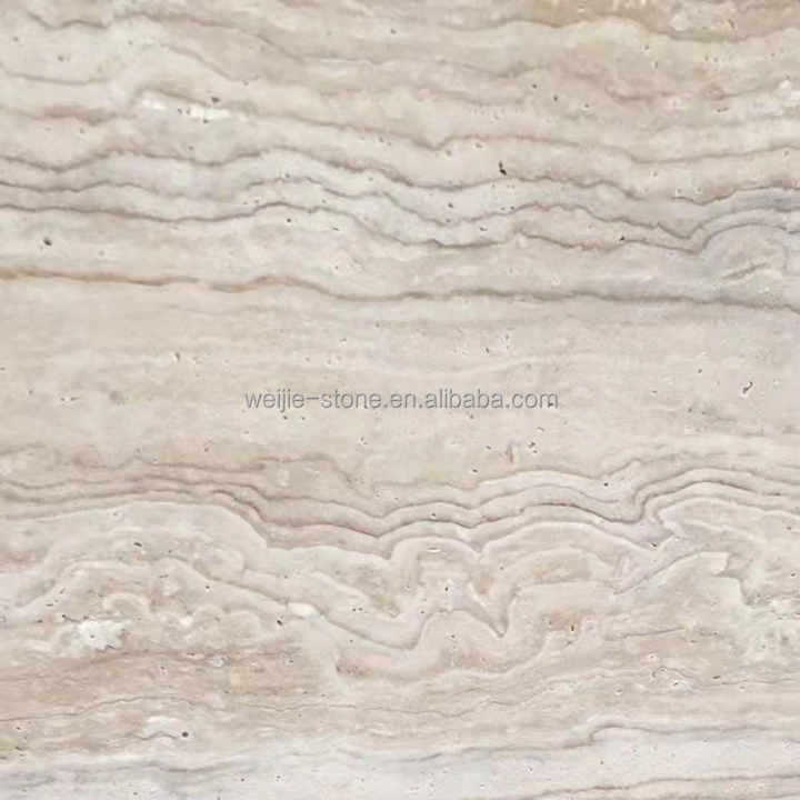 Giá bán buôn Đá tự nhiên Trắng Kem Travertine Gạch đá cẩm thạch 24x24