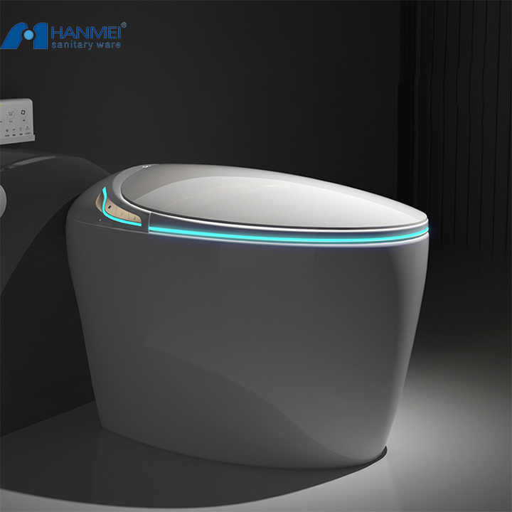 Bồn cầu thông minh hình trứng tròn hiện đại Closestool điện tự động sưởi ấm bồn cầu thông minh hình trứng phòng tắm