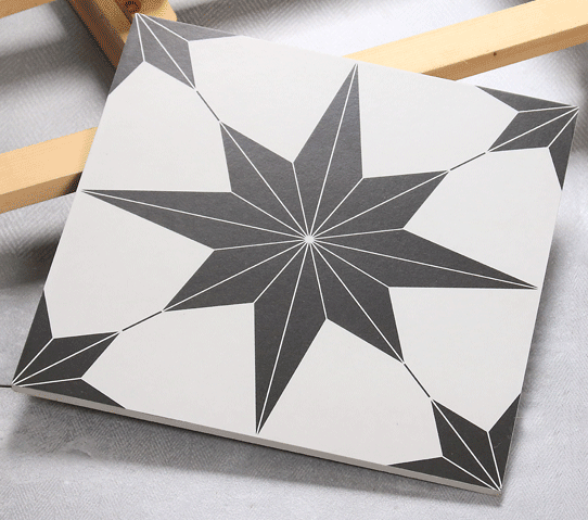 Gạch men giả gỗ 30x30cm màu trắng, lát sàn/ốp tường nội thất, có bề mặt kháng axit, dùng cho bếp, tường nội thất và phòng tắm gia đình.