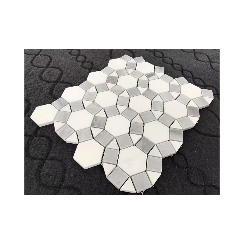 Gạch Mosaic Đá Cẩm Thạch Trắng Thời Trang