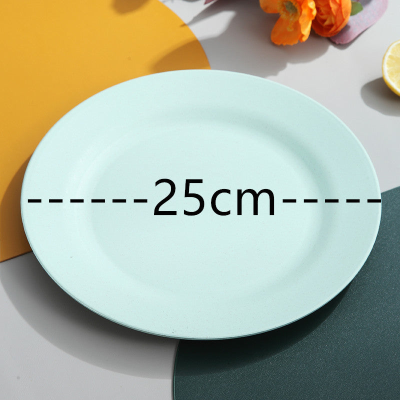 Đĩa 25cm Rơm Lúa Mì Sáng Tạo, Đĩa Món Tây Phong Cách Ngôi Sao Mạng Dành Cho Gia Đình, Đĩa Pizza Phong Cách Ins Bắc Âu