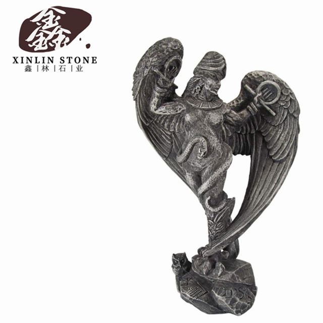 Tượng thần Lilith bằng đá tự nhiên cổ đại, chạm khắc thủ công, kích thước thật, ngoài trời, tượng điêu khắc bằng đá