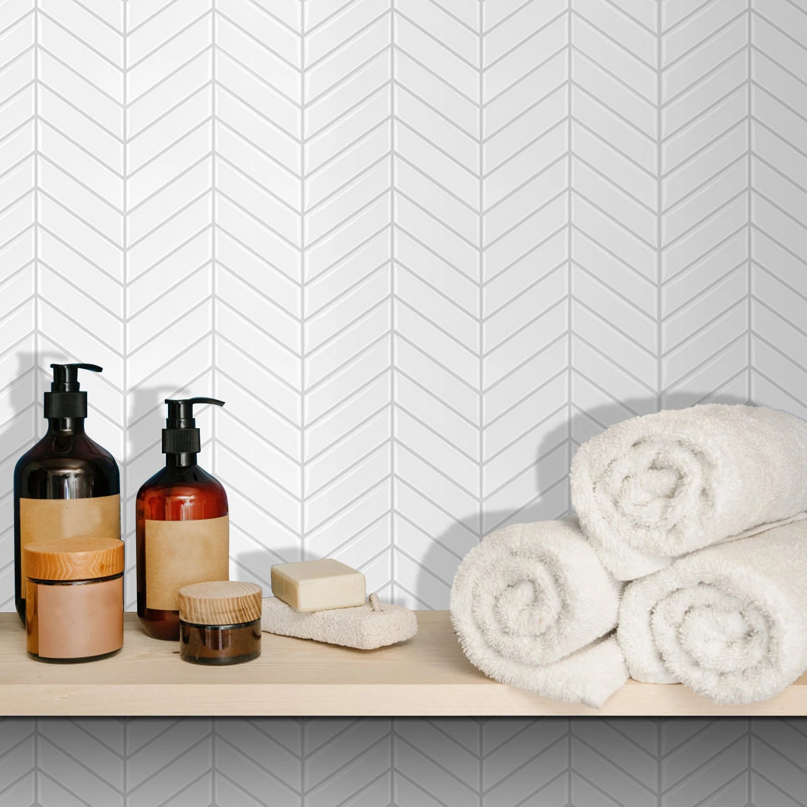 Tấm Dán Tường 3D Vân Xương Cá Đen Bóng Dán Bếp