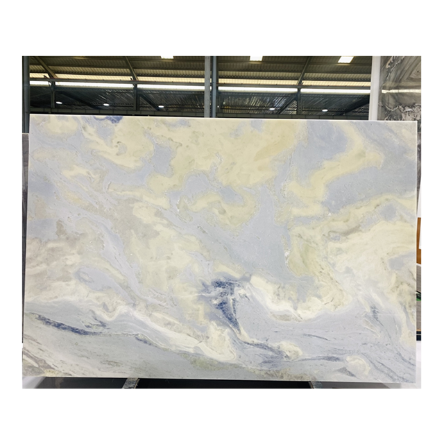 Đá cẩm thạch Onyx xanh biển được đánh bóng cho đá tự nhiên Aurora Jade Marmo Slab