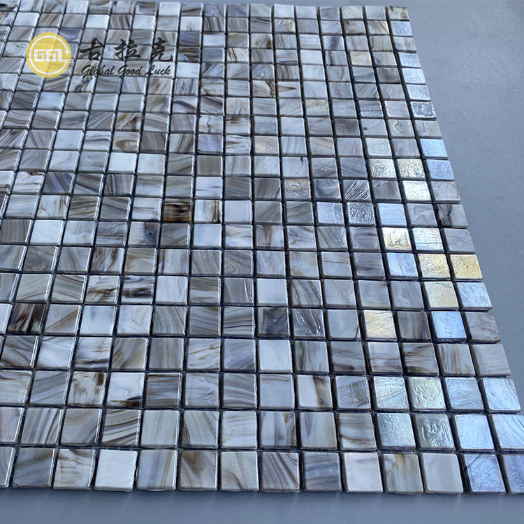 Gạch Mosaic Kính Cầu Vồng Dùng Để Trang Trí Tường, Phụ Kiện Phòng Tắm Khách Sạn, Tấm Lát Mosaic Bồn Tắm