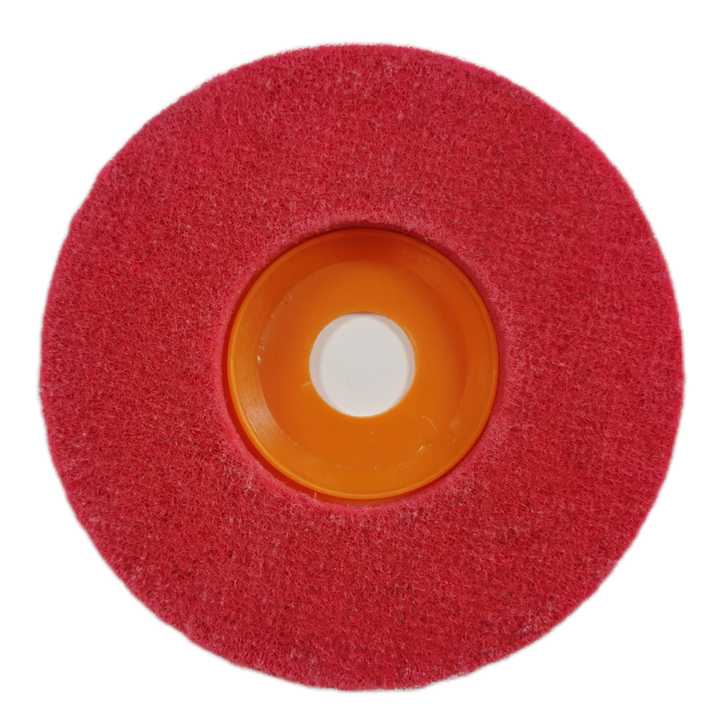 Đĩa xốp đỏ 100/115mm, mặt sau bằng nhựa dùng để đánh bóng bề mặt cuối cùng, hoàn thiện gỗ, bê tông, kim loại, thép không gỉ