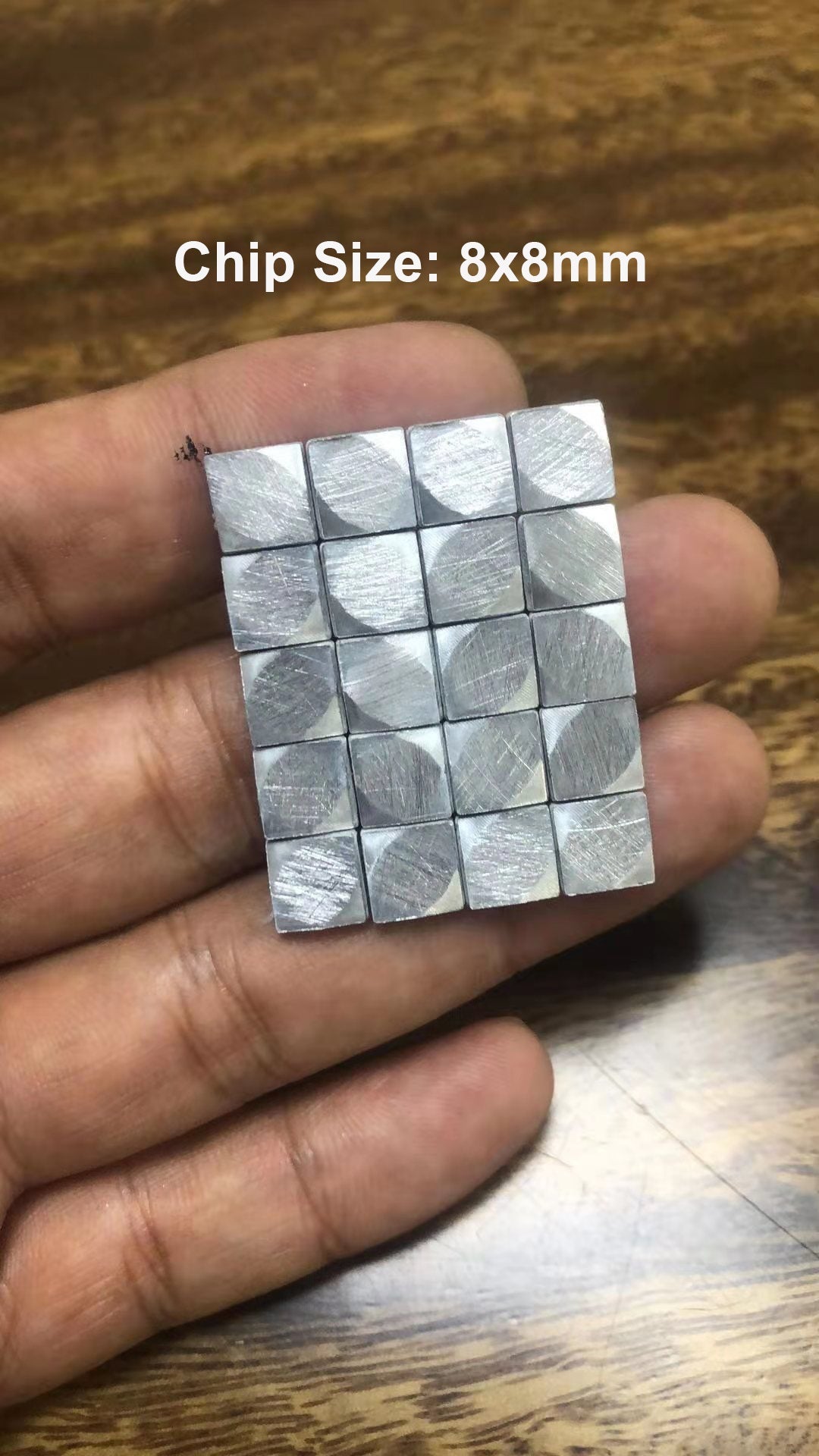 Gạch Mosaic Kim loại Nhôm Bạc Khối 3D Trọng lực