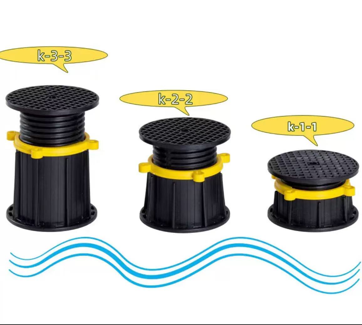 Hệ thống chân đế điều chỉnh bằng PVC chất liệu PP, nâng sàn với phụ kiện lát sàn