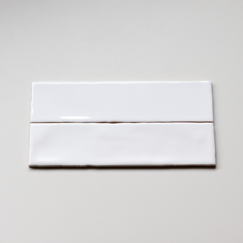 Gạch ốp tường gốm sứ màu trắng cạnh lượn sóng 75x300mm dành cho Trang trí nhà cửa & Thiết kế nội thất