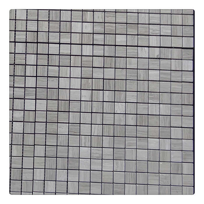 Nhà sản xuất Nhà cung cấp Gạch khảm vuông đá cẩm thạch xám trắng xanh Trung Quốc 12x12