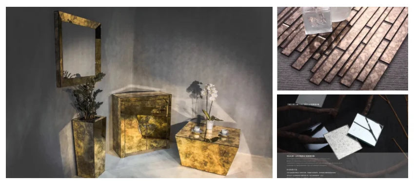 Gương Nghệ Thuật Xanh Cổ Điển Phong Cách Trung Quốc