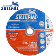 Bánh cắt dụng cụ mài mòn SKILFUL 7&#39;&#39; 180x1.6x22mm cho thép không gỉ 2 trong 1