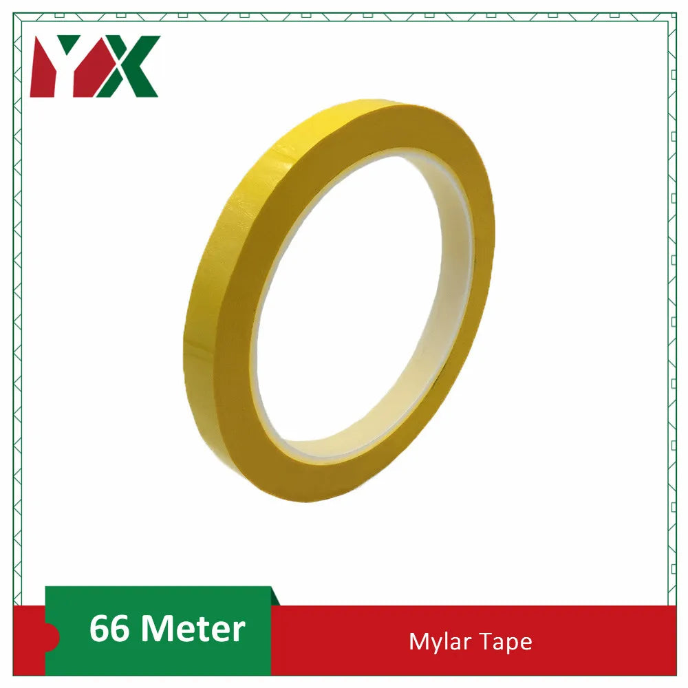 Băng Mylar Nhiệt Độ Cao Đa Màu Dài 66M 0.055mm 2mm 3mm 5mm