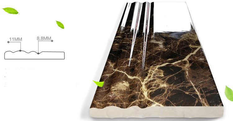 Gạch ốp chân tường sứ tráng men bóng in phun 3D bóng thiết kế vân đá cẩm thạch sảnh dùng để trang trí