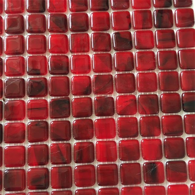 Ngọc Đỏ Hòa Quyện - Gạch Kính Hồ Bơi