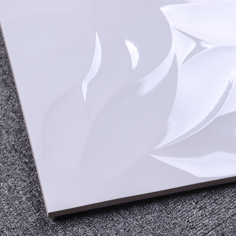 Gạch ốp tường men sứ trắng bóng vân sóng 12X24 Inch 300X600