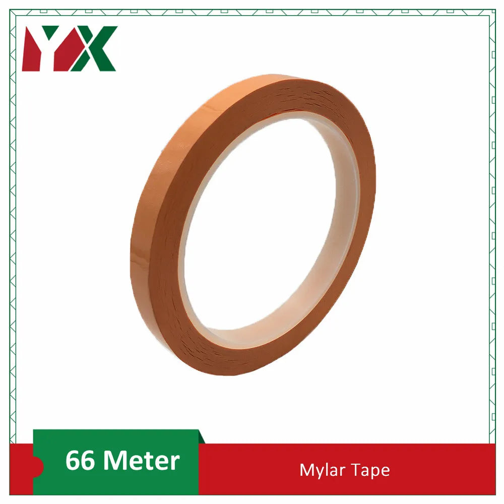 Băng Mylar Nhiệt Độ Cao Đa Màu Dài 66M 0.055mm 2mm 3mm 5mm