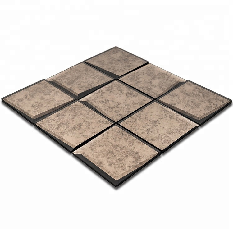 Từ Nhà Máy Bán Sỉ Gạch Mosaic Kính Cắt Tia Nước Gương Cổ Vát Cạnh Độ Dày 5mm Dùng Để Trang Trí Điểm Nhấn Giá Cạnh Tranh