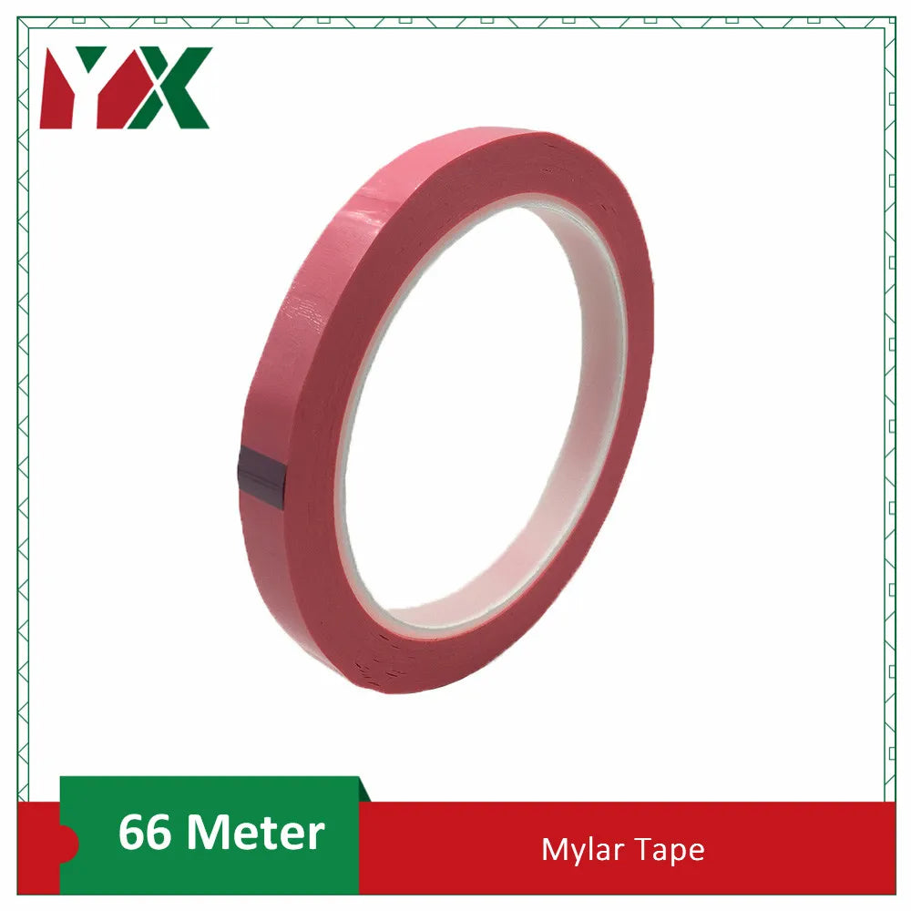 Băng Mylar Nhiệt Độ Cao Đa Màu Dài 66M 0.055mm 2mm 3mm 5mm