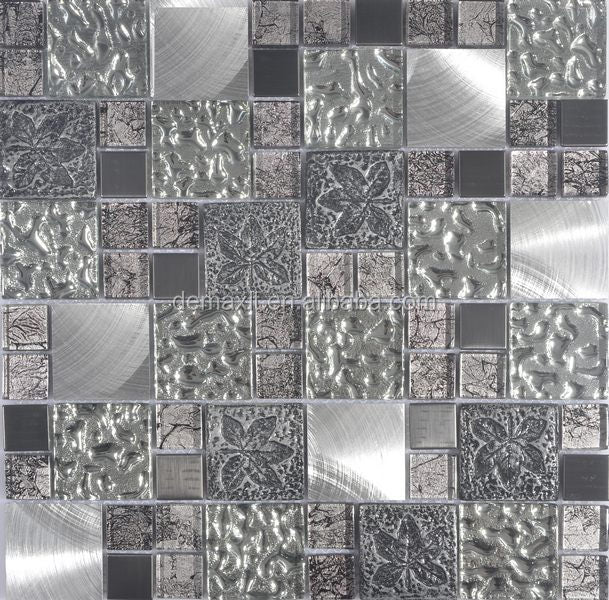 Gạch mosaic kính vát tường phòng tắm chất lượng cao tùy chỉnh