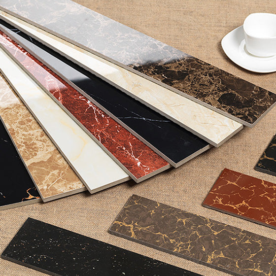 Gạch ốp chân tường sứ tráng men bóng in phun 3D bóng thiết kế vân đá cẩm thạch sảnh dùng để trang trí