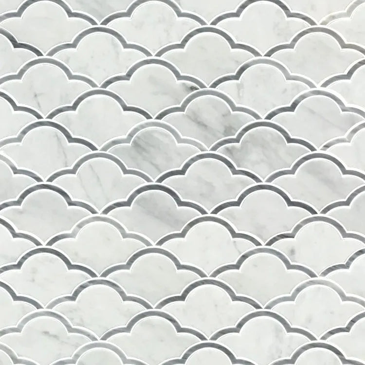 Gạch Mosa Cẩm Thạch Trắng Carrara Lục Giác Hiện Đại