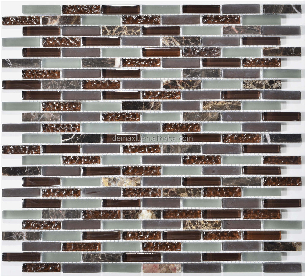 Gạch mosaic kính vát tường phòng tắm chất lượng cao tùy chỉnh