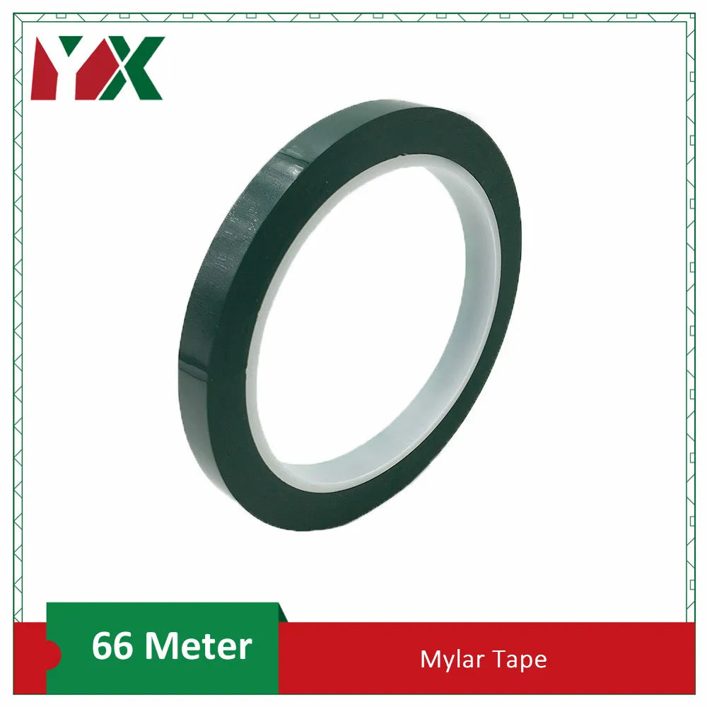 Băng Mylar Nhiệt Độ Cao Đa Màu Dài 66M 0.055mm 2mm 3mm 5mm