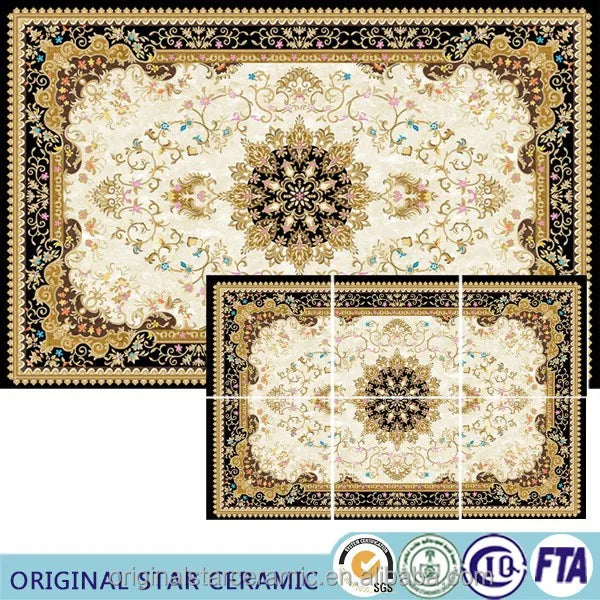 Thảm Gạch Vàng Hiện Đại 1600x2400mm Cho Sảnh