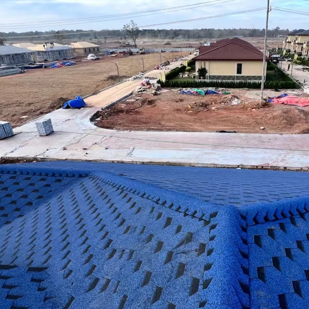 High Quality More 5 Years Warranty Asphalt Shingles Tiles Free Sample Modern Waterproof Machine Made Villa Use Bitumen Roofing 3