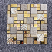 Gạch Mosaic Ốp Tường Ngoài Trời Đa Họa Tiết Vàng và Be
