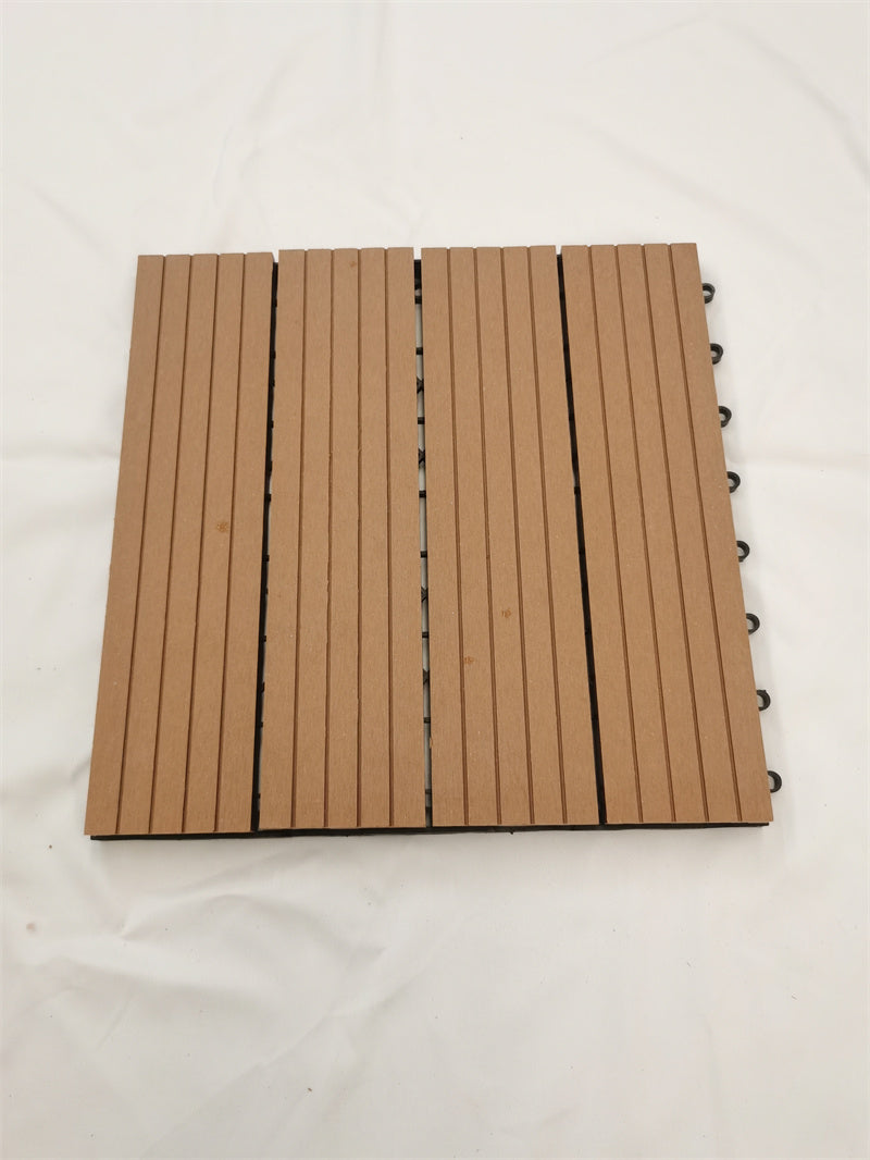 Thước lát sàn ngoài trời gỗ nhựa hiện đại bền chắc, không thấm nước, màu óc chó, gỗ tếch, gỗ thích