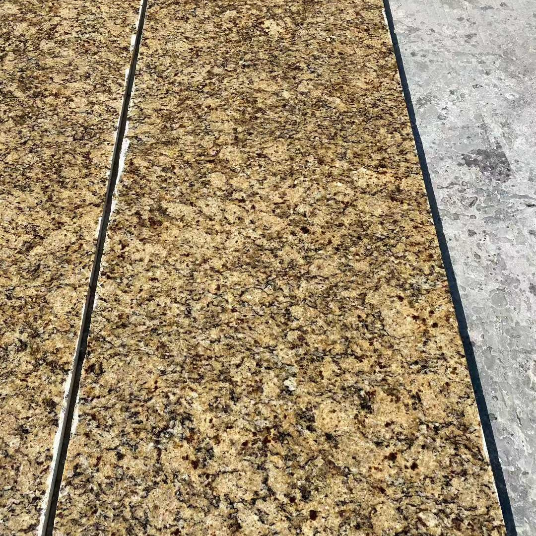 Gạch và Tấm Đá Granite Vàng Brazil Đánh bóng Trang trí Công nghiệp Nội thất