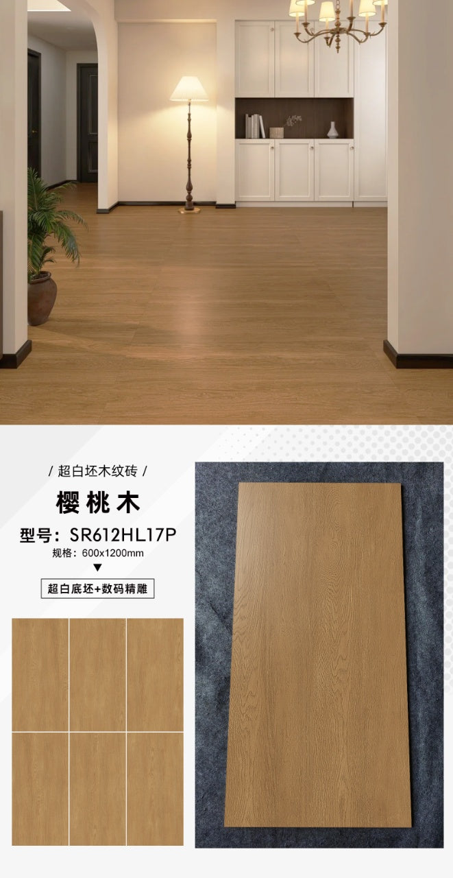 Gạch lát nền sứ vân gỗ hiện đại