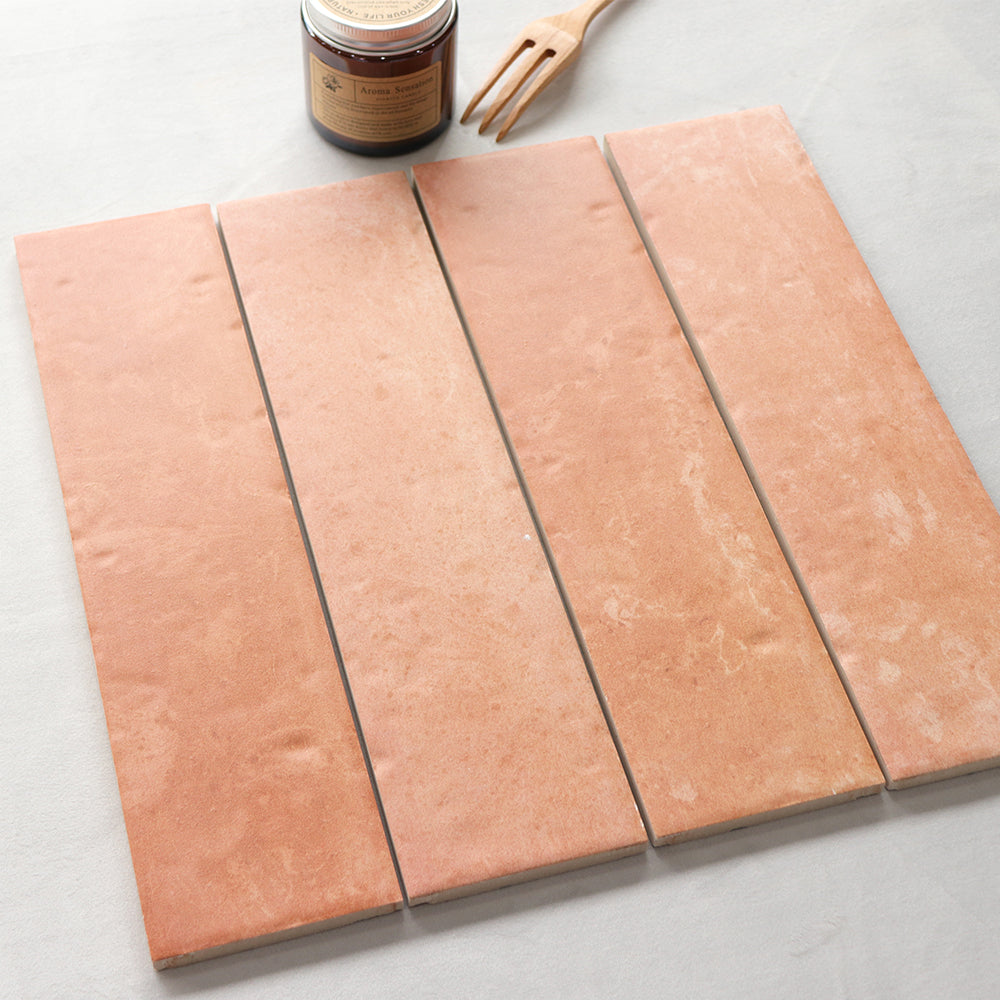Gạch thẻ ốp tường men sứ hiệu ứng thủ công mộc mạc