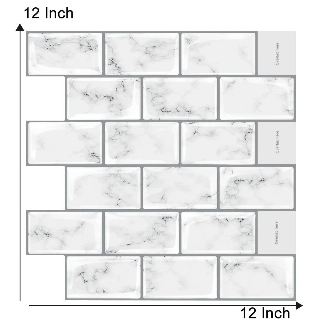 Vividtiles 3D Vinyl Dán Dính Ốp Tường Bếp Chống Nước Bền