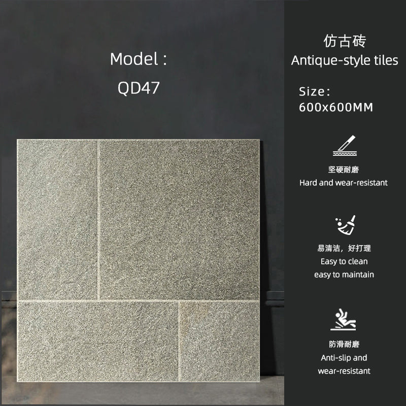 12mm Nhà máy Foshan Gạch lát sàn cổ điển gốm mờ họa tiết vân đá cẩm thạch Bề mặt vân đá Gạch lát sàn Gạch nền 60x60cm